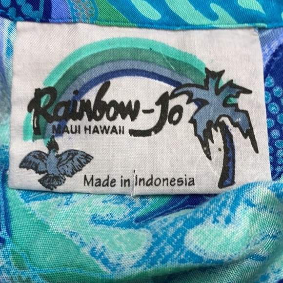 Rainbow-Jo Hawaii Dolphin Crop Top beach theme party summer Halloween sorority - Picture 9 of 11